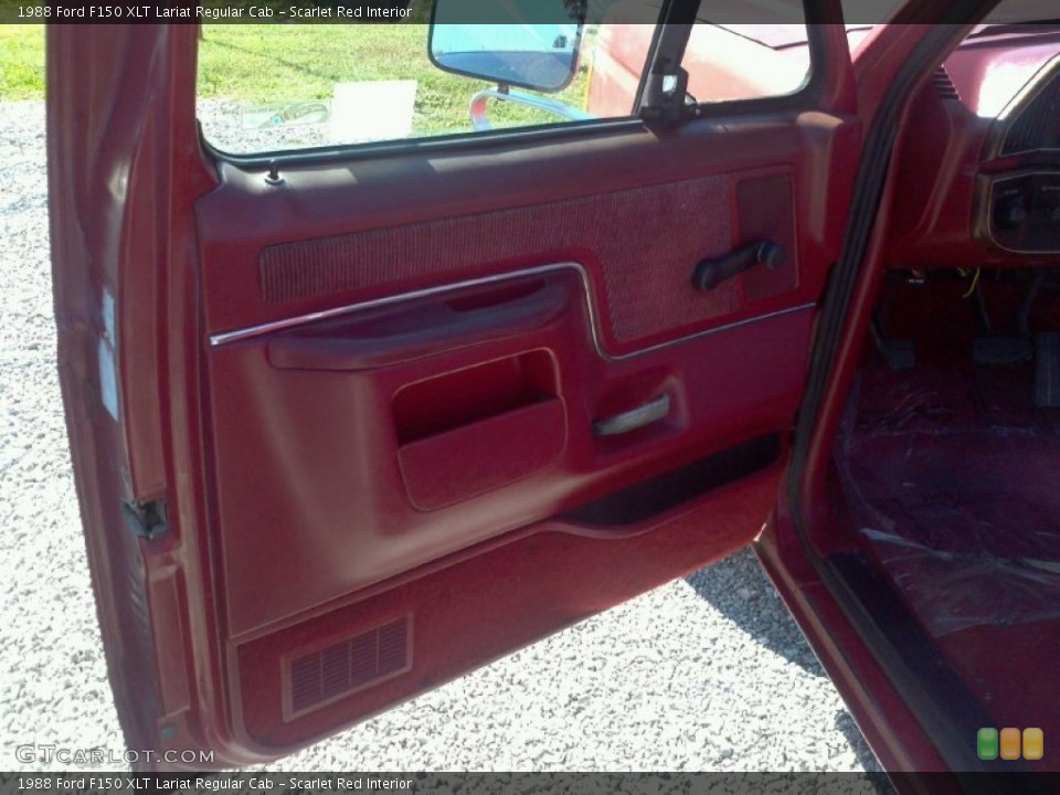 Scarlet Red Interior Door Panel for the 1988 Ford F150 XLT Lariat Regular Cab #57629026