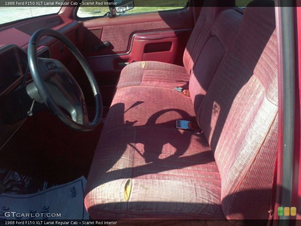 Scarlet Red Interior Photo for the 1988 Ford F150 XLT Lariat Regular Cab #57629050