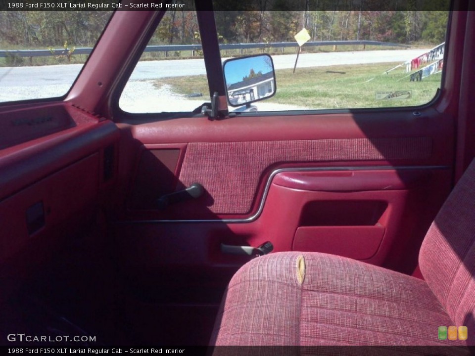 Scarlet Red Interior Door Panel for the 1988 Ford F150 XLT Lariat Regular Cab #57629098