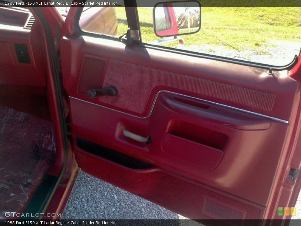 Scarlet Red Interior Door Panel for the 1988 Ford F150 XLT Lariat Regular Cab #57629107