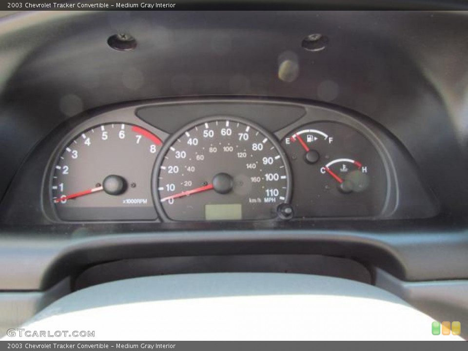Medium Gray Interior Gauges for the 2003 Chevrolet Tracker Convertible #57630220
