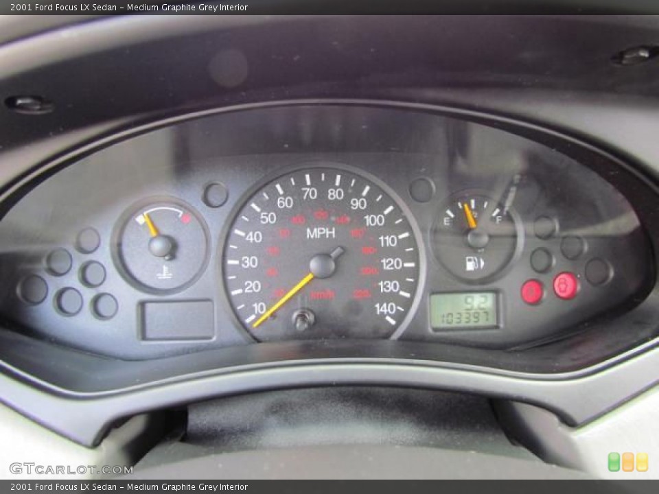 Medium Graphite Grey Interior Gauges for the 2001 Ford Focus LX Sedan #57632659