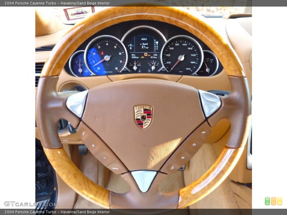 Havanna/Sand Beige Interior Steering Wheel for the 2004 Porsche Cayenne Turbo #57633076