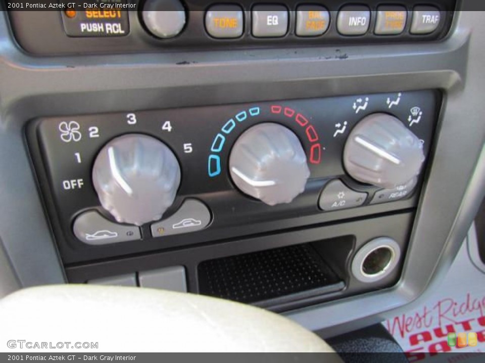 Dark Gray Interior Controls for the 2001 Pontiac Aztek GT #57633214