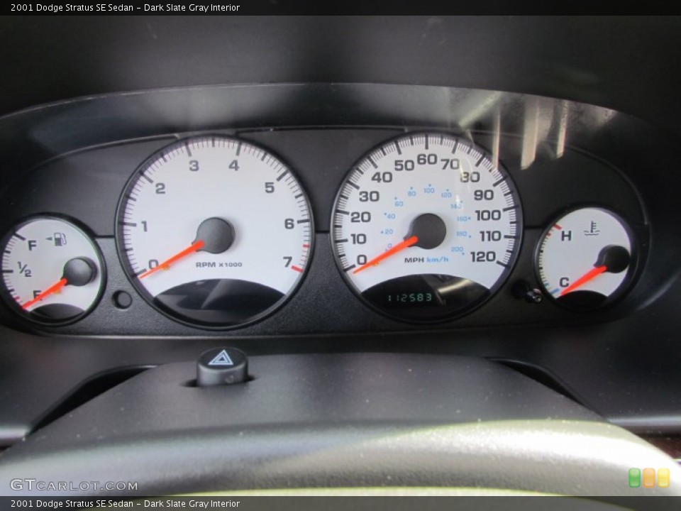 Dark Slate Gray Interior Gauges for the 2001 Dodge Stratus SE Sedan #57633940