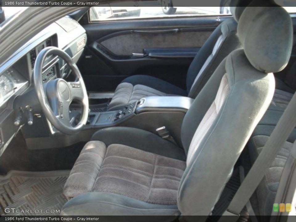 Gray Interior Photo for the 1986 Ford Thunderbird Turbo Coupe #57635185