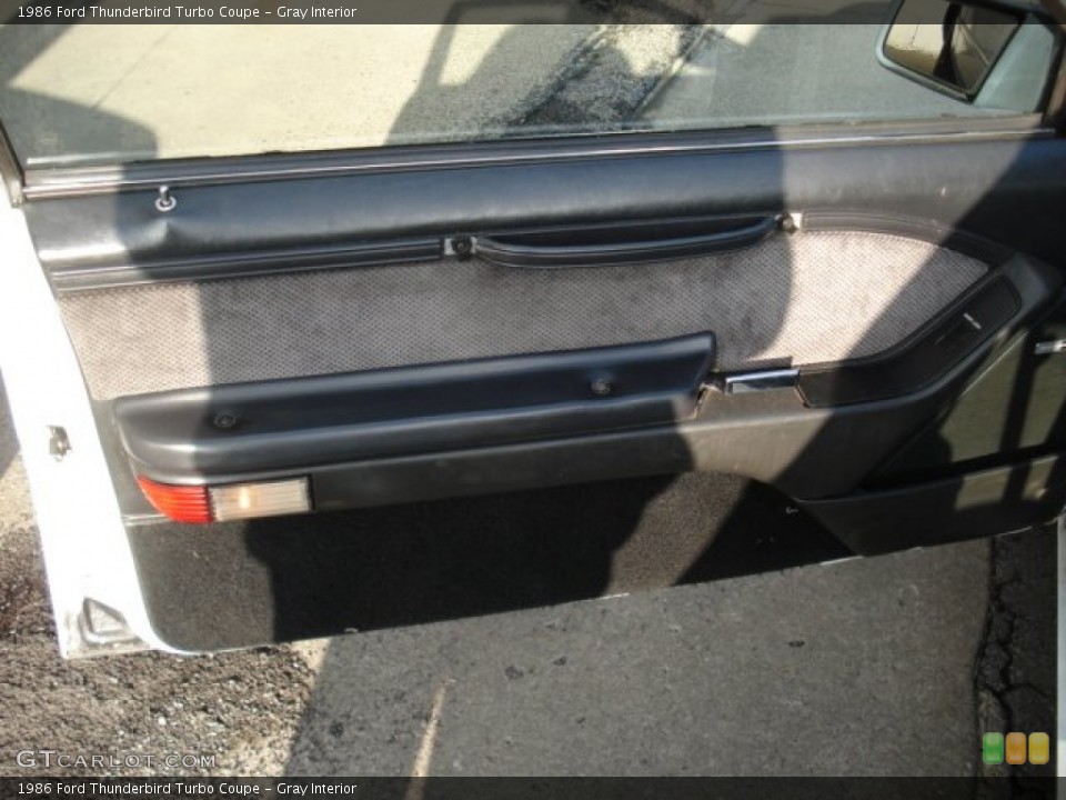 Gray Interior Door Panel for the 1986 Ford Thunderbird Turbo Coupe #57635196