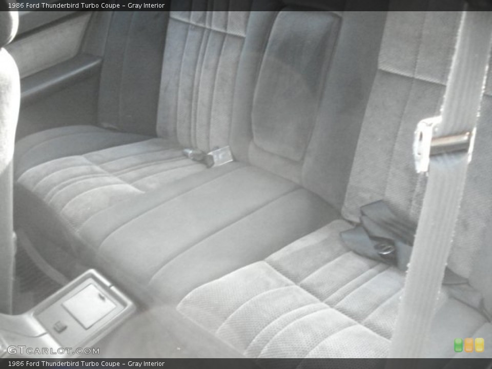 Gray Interior Photo for the 1986 Ford Thunderbird Turbo Coupe #57635203