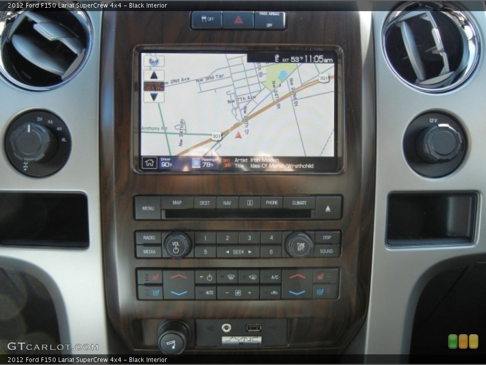 Black Interior Navigation for the 2012 Ford F150 Lariat SuperCrew 4x4 #57637339