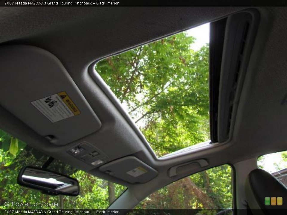 Black Interior Sunroof for the 2007 Mazda MAZDA3 s Grand Touring Hatchback #57637444
