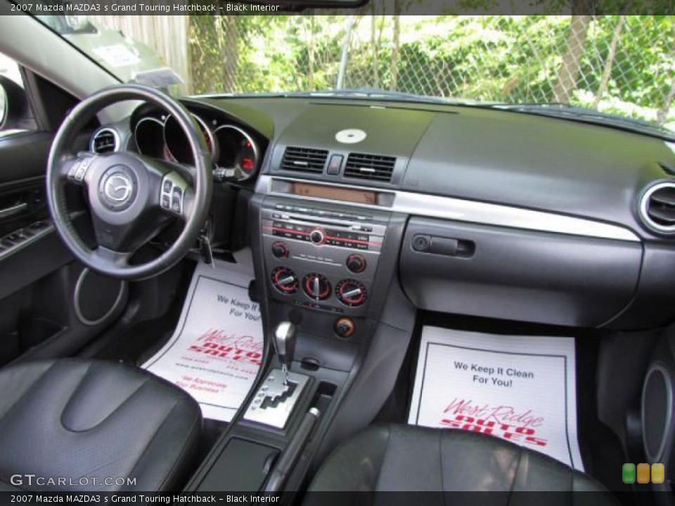 Black Interior Dashboard for the 2007 Mazda MAZDA3 s Grand Touring Hatchback #57637489