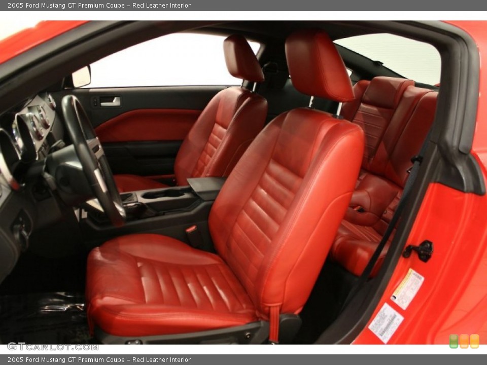 Red Leather Interior Photo for the 2005 Ford Mustang GT Premium Coupe #57637957