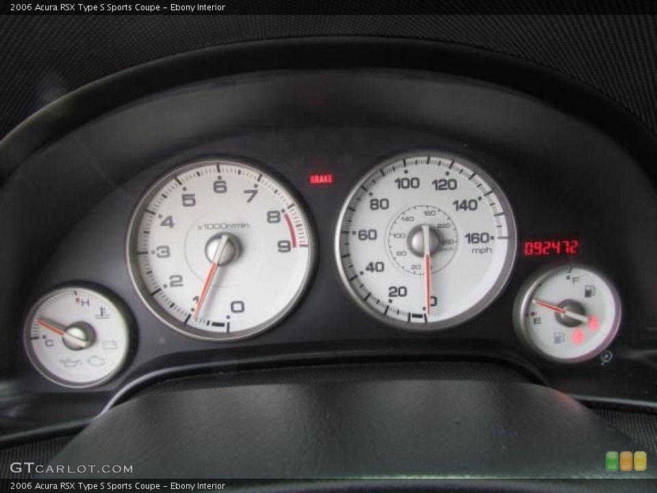 Ebony Interior Gauges for the 2006 Acura RSX Type S Sports Coupe #57637963