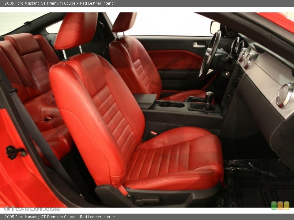 Red Leather Interior Photo for the 2005 Ford Mustang GT Premium Coupe #57638029