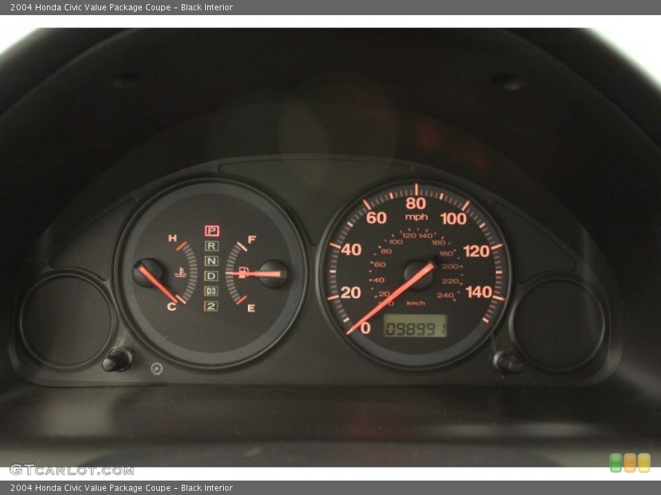 Black Interior Gauges for the 2004 Honda Civic Value Package Coupe #57638665