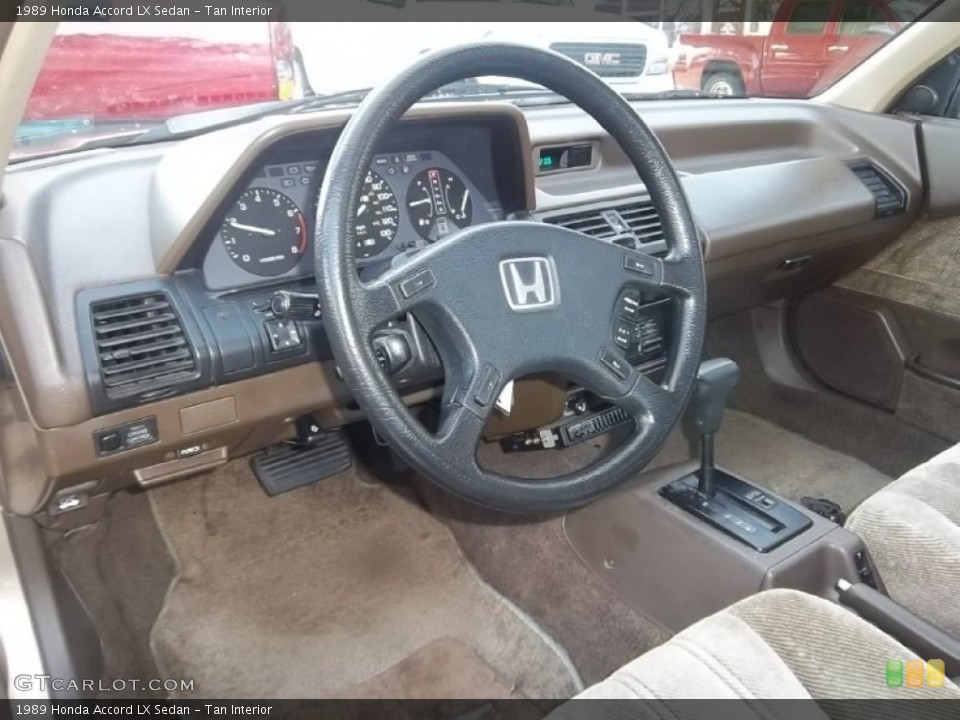 Tan Interior Dashboard for the 1989 Honda Accord LX Sedan #57643540