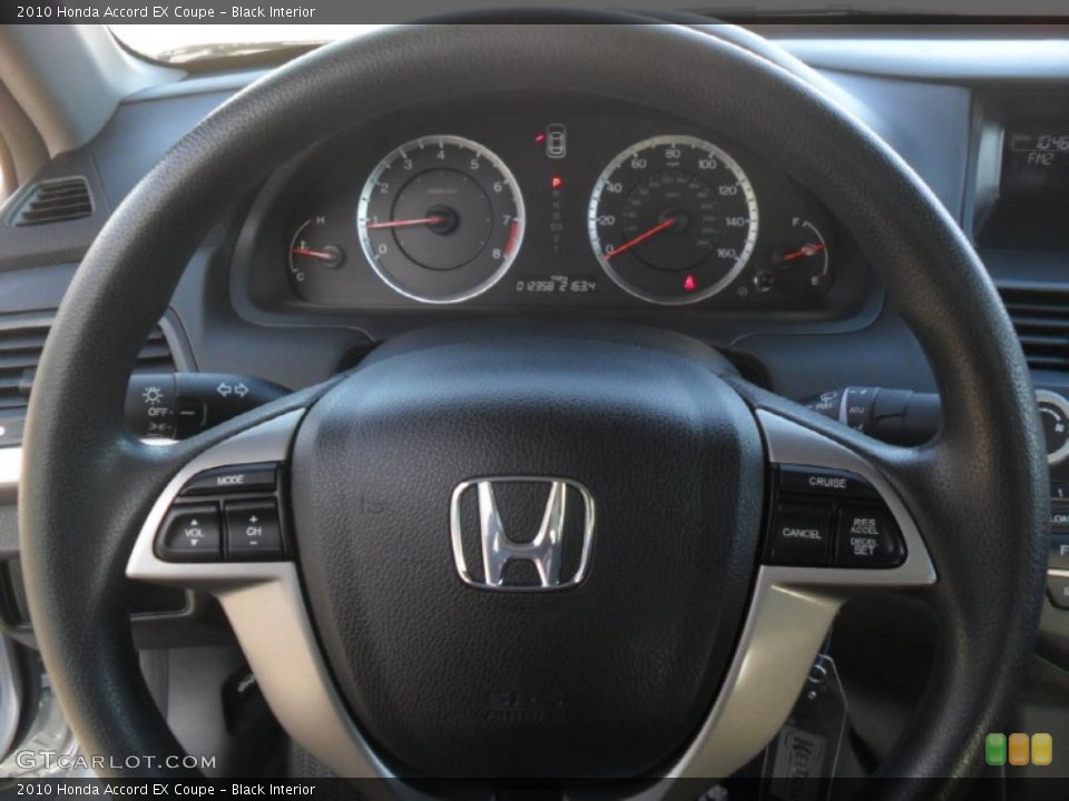 Black Interior Steering Wheel for the 2010 Honda Accord EX Coupe #57644089
