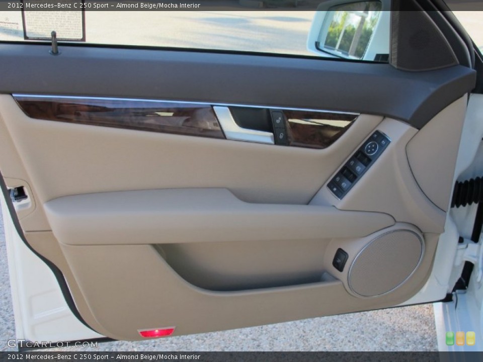 Almond Beige/Mocha Interior Door Panel for the 2012 Mercedes-Benz C 250 Sport #57646540