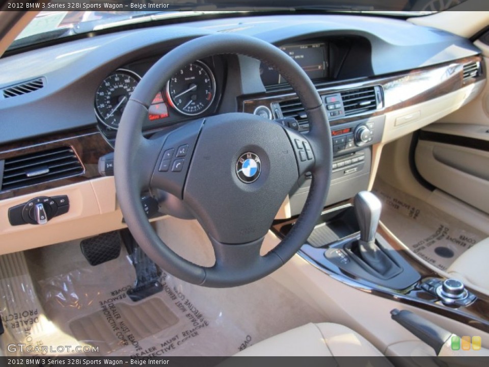 Beige Interior Dashboard for the 2012 BMW 3 Series 328i Sports Wagon #57647242