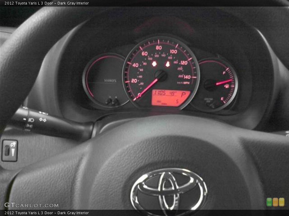 Dark Gray Interior Gauges for the 2012 Toyota Yaris L 3 Door #57647245