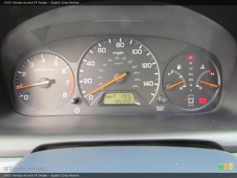 Quartz Gray Interior Gauges for the 2002 Honda Accord VP Sedan #57647656