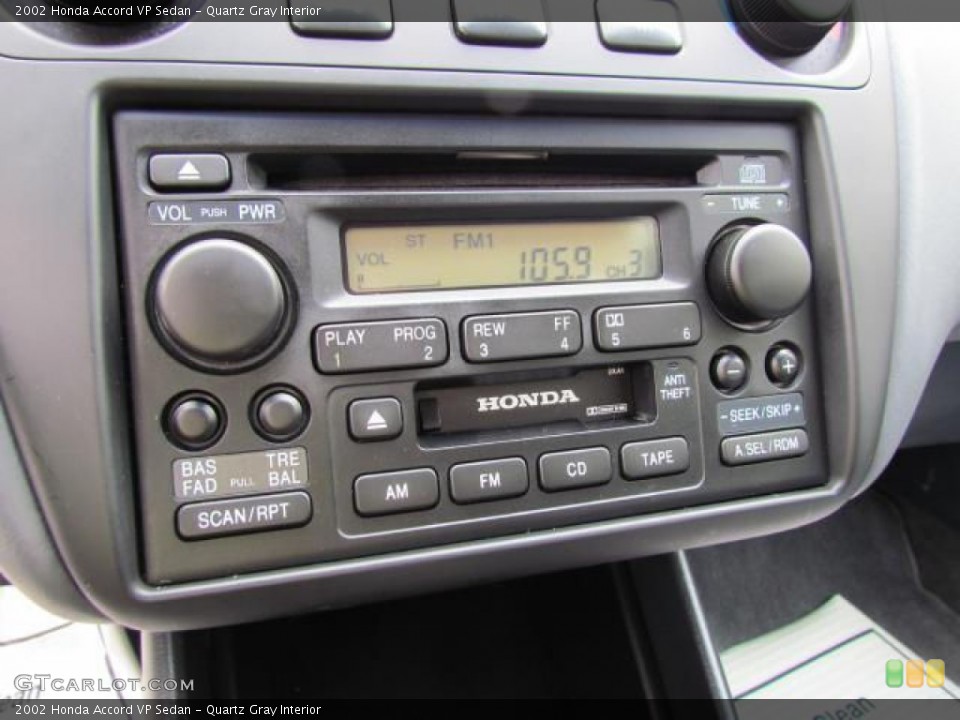 Quartz Gray Interior Audio System for the 2002 Honda Accord VP Sedan #57647674