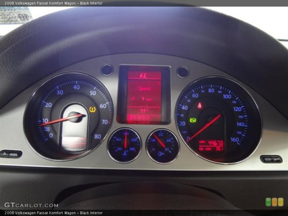 Black Interior Gauges for the 2008 Volkswagen Passat Komfort Wagon #57647830