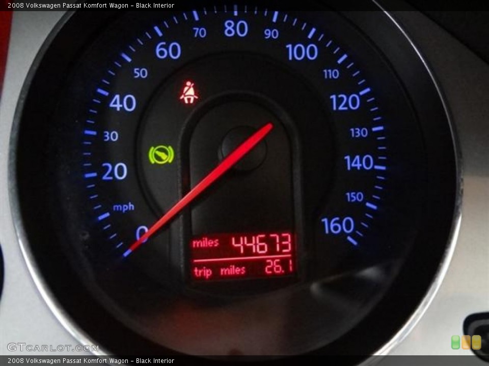 Black Interior Gauges for the 2008 Volkswagen Passat Komfort Wagon #57647842