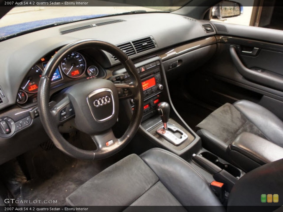 Ebony Interior Prime Interior for the 2007 Audi S4 4.2 quattro Sedan #57648955
