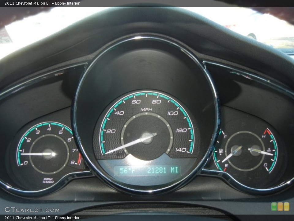 Ebony Interior Gauges for the 2011 Chevrolet Malibu LT #57651214
