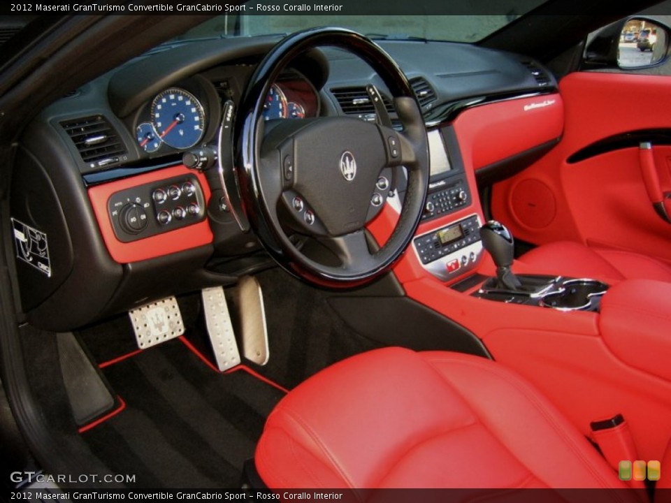 Rosso Corallo Interior Dashboard for the 2012 Maserati GranTurismo Convertible GranCabrio Sport #57658484