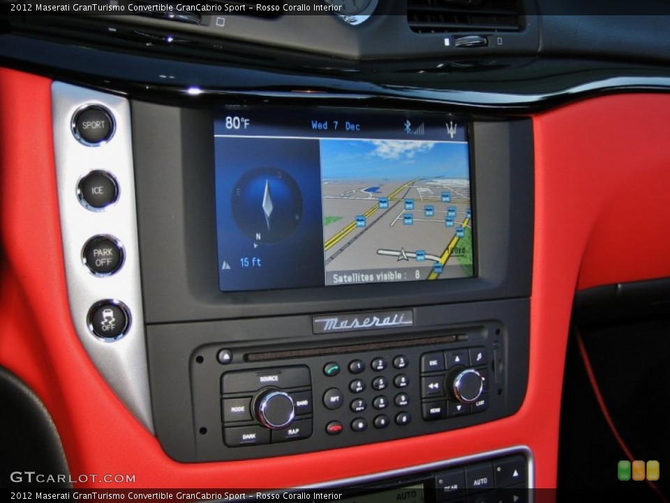 Rosso Corallo Interior Navigation for the 2012 Maserati GranTurismo Convertible GranCabrio Sport #57658526