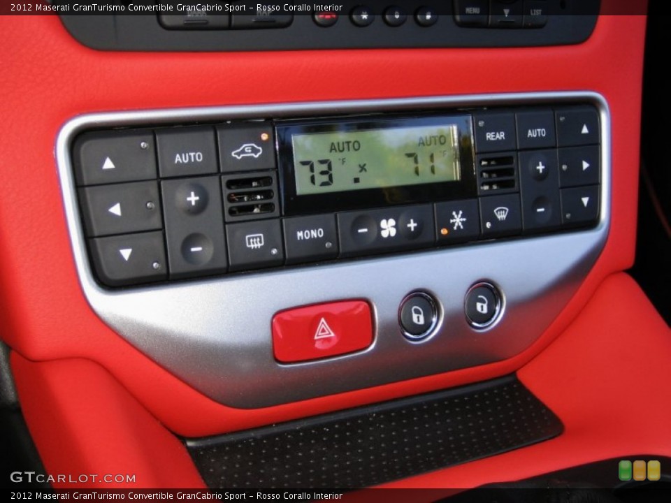 Rosso Corallo Interior Controls for the 2012 Maserati GranTurismo Convertible GranCabrio Sport #57658535