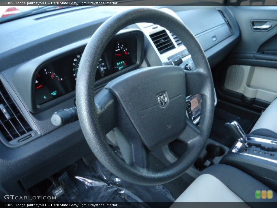 Dark Slate Gray/Light Graystone Interior Steering Wheel for the 2009 Dodge Journey SXT #57661421