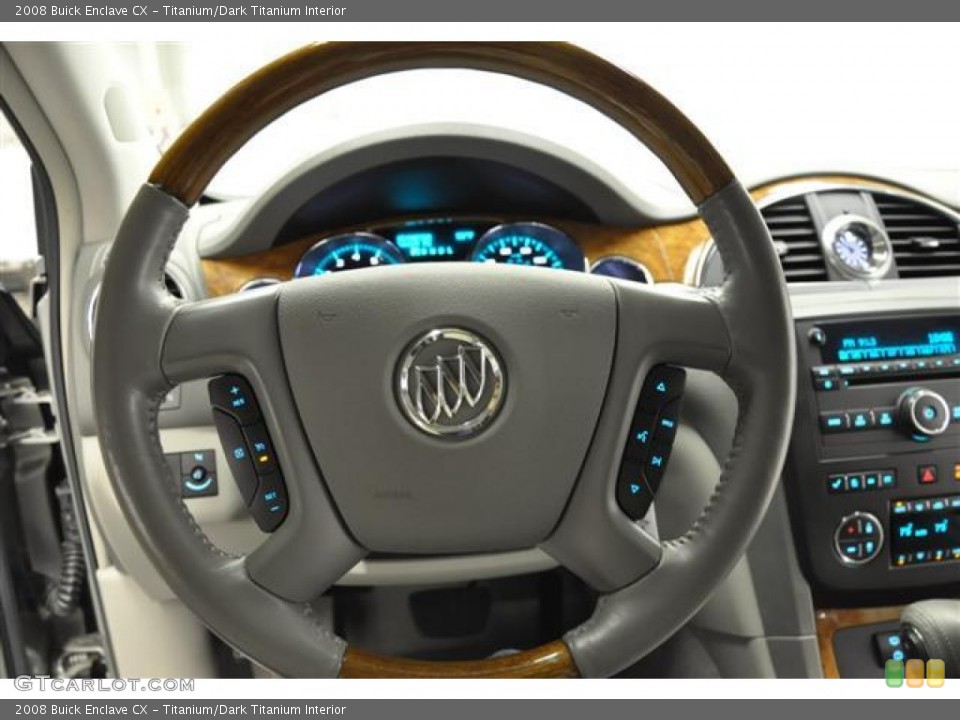 Titanium/Dark Titanium Interior Steering Wheel for the 2008 Buick Enclave CX #57663029