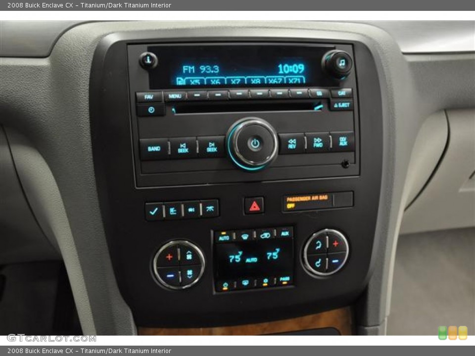Titanium/Dark Titanium Interior Audio System for the 2008 Buick Enclave CX #57663055
