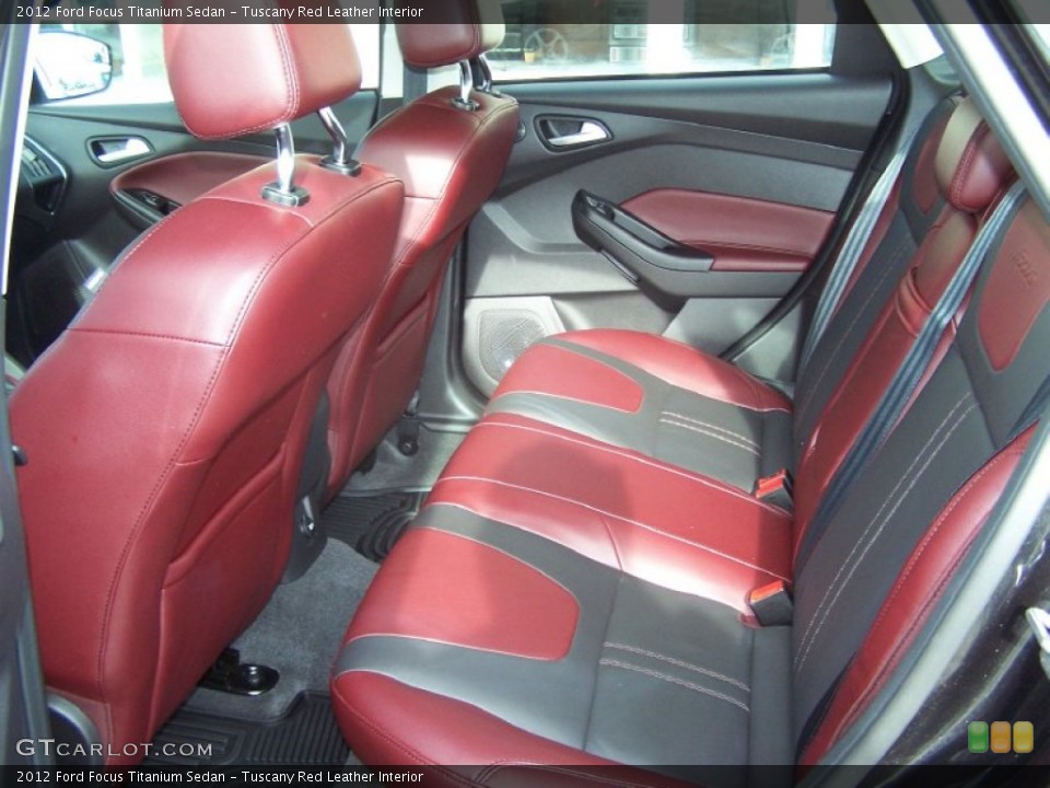 Tuscany Red Leather Interior Photo for the 2012 Ford Focus Titanium Sedan #57665434