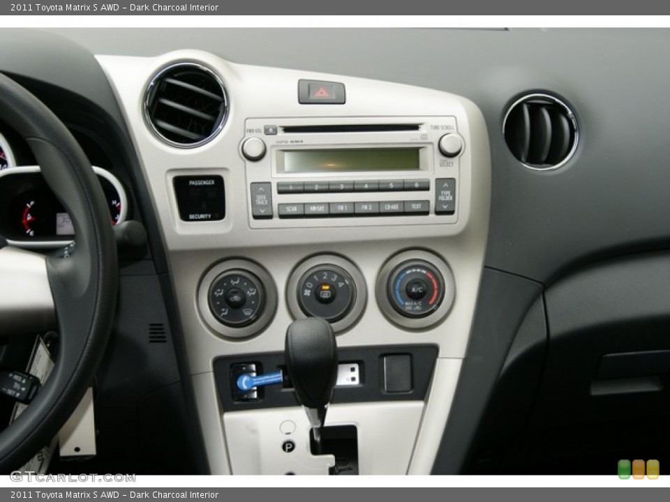 Dark Charcoal Interior Controls for the 2011 Toyota Matrix S AWD #57669065