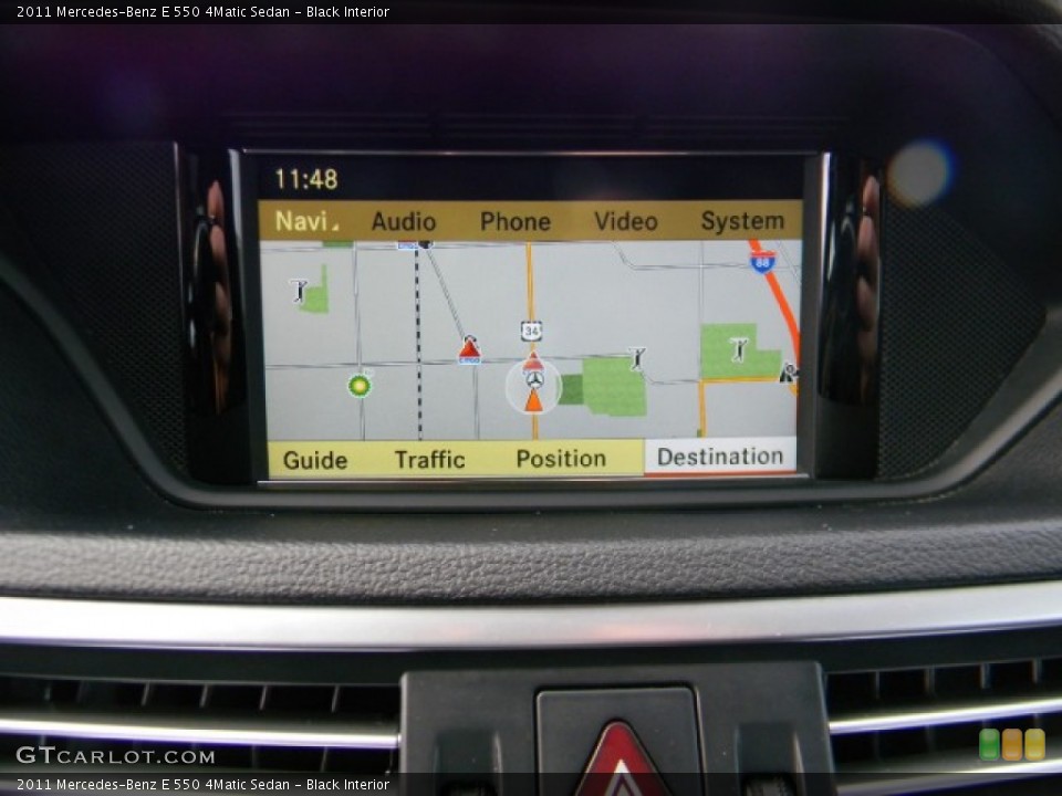 Black Interior Navigation for the 2011 Mercedes-Benz E 550 4Matic Sedan #57669506
