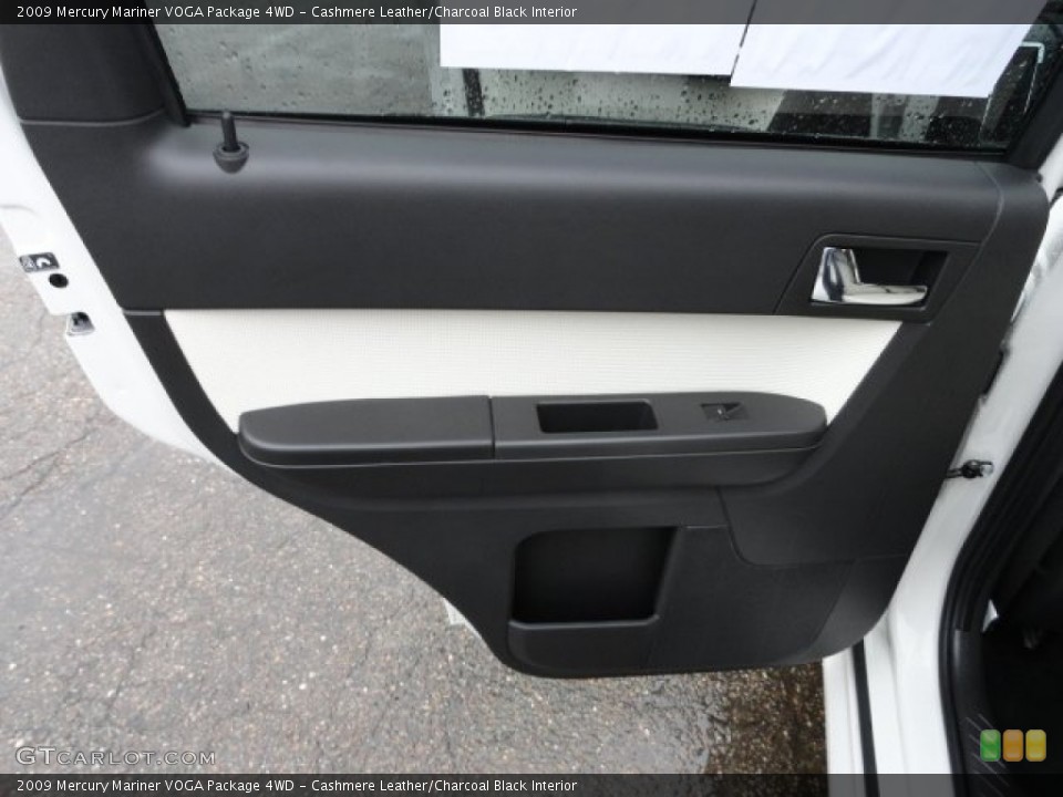 Cashmere Leather/Charcoal Black Interior Door Panel for the 2009 Mercury Mariner VOGA Package 4WD #57671804