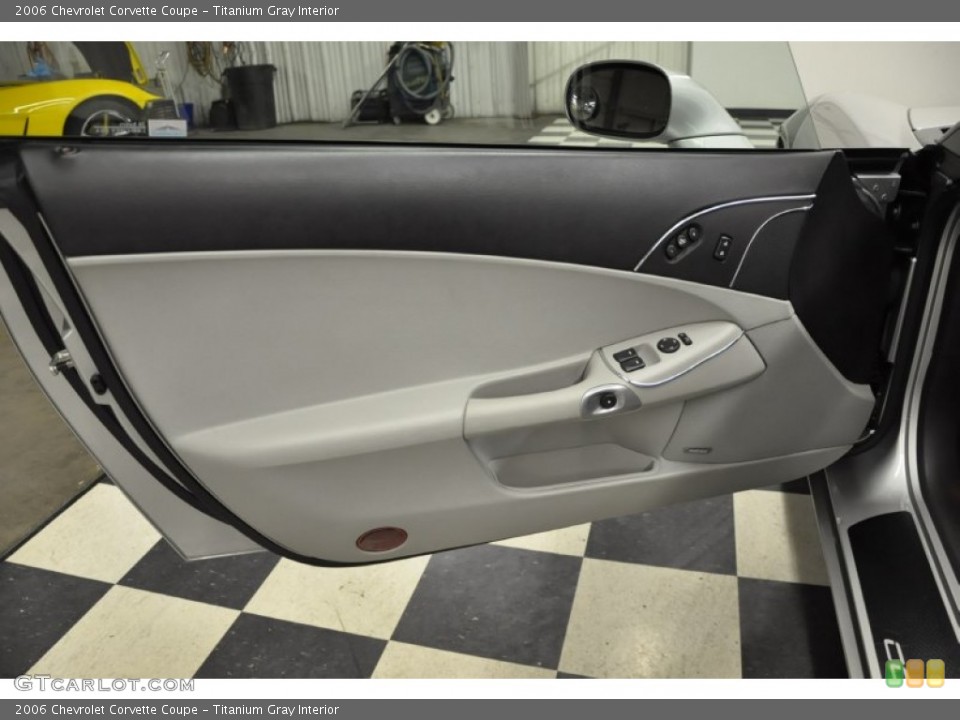 Titanium Gray Interior Door Panel for the 2006 Chevrolet Corvette Coupe #57676403