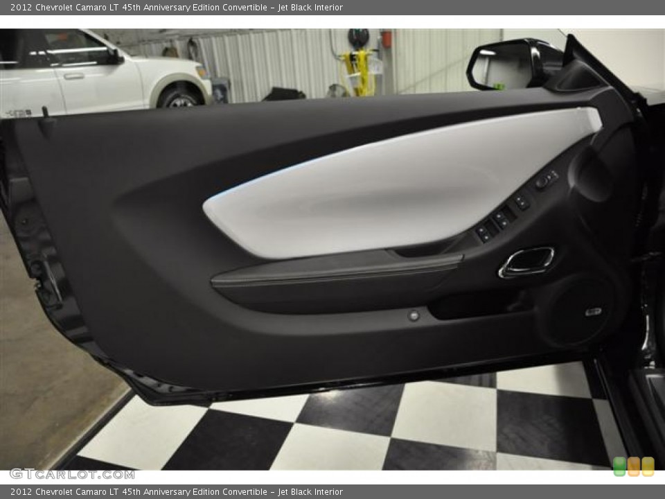 Jet Black Interior Door Panel for the 2012 Chevrolet Camaro LT 45th Anniversary Edition Convertible #57678653