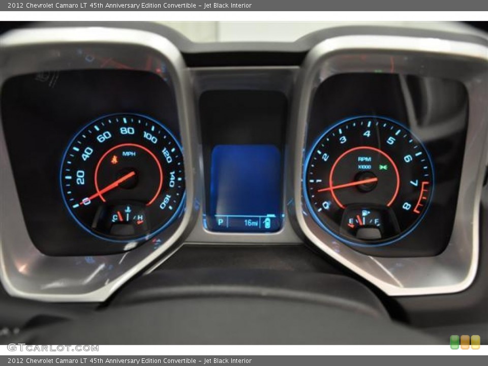 Jet Black Interior Gauges for the 2012 Chevrolet Camaro LT 45th Anniversary Edition Convertible #57678696