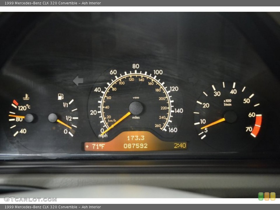 Ash Interior Gauges for the 1999 Mercedes-Benz CLK 320 Convertible #57678702