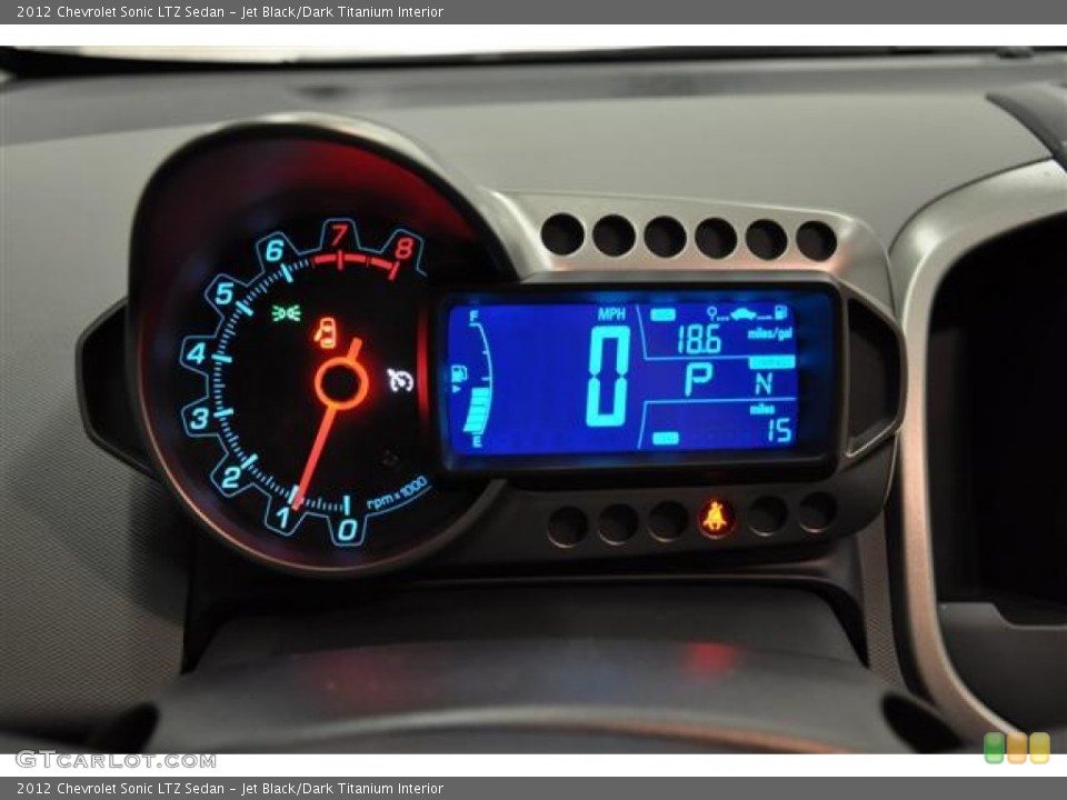 Jet Black/Dark Titanium Interior Gauges for the 2012 Chevrolet Sonic LTZ Sedan #57680630