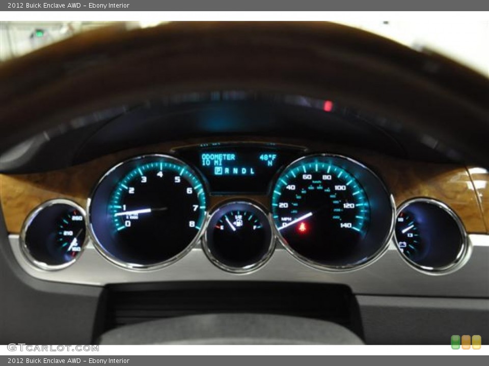 Ebony Interior Gauges for the 2012 Buick Enclave AWD #57681002