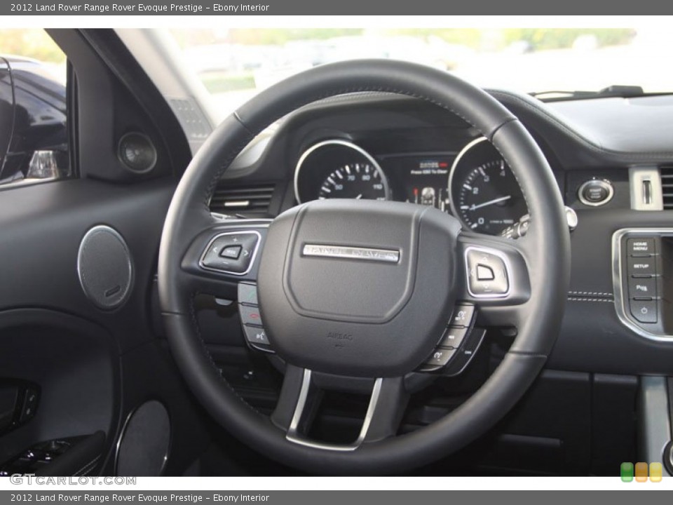 Ebony Interior Steering Wheel for the 2012 Land Rover Range Rover Evoque Prestige #57682913