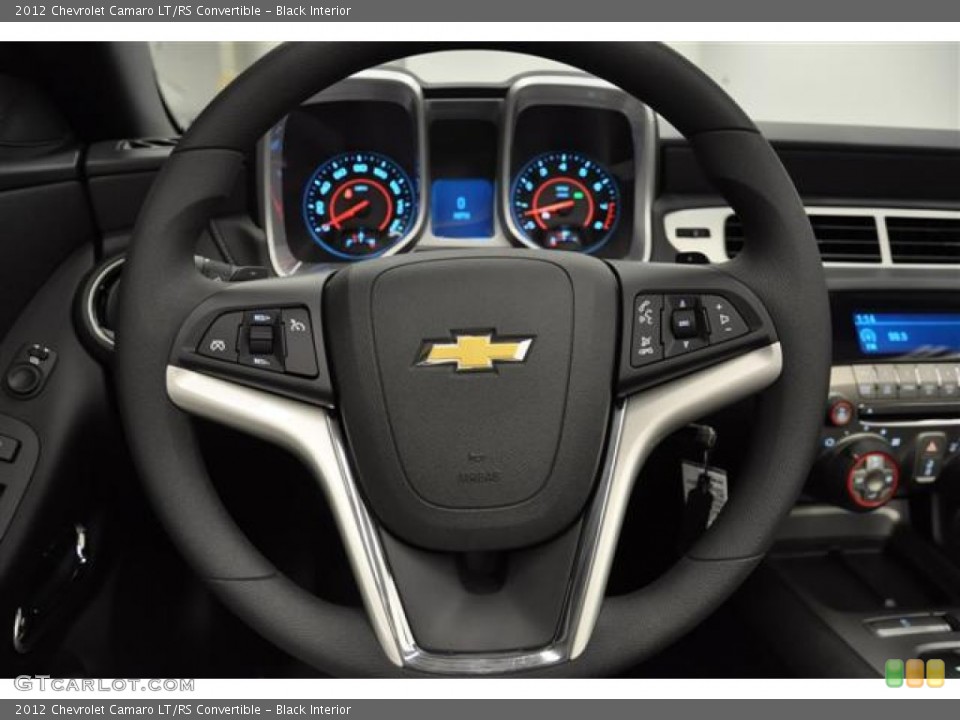 Black Interior Steering Wheel for the 2012 Chevrolet Camaro LT/RS Convertible #57685055