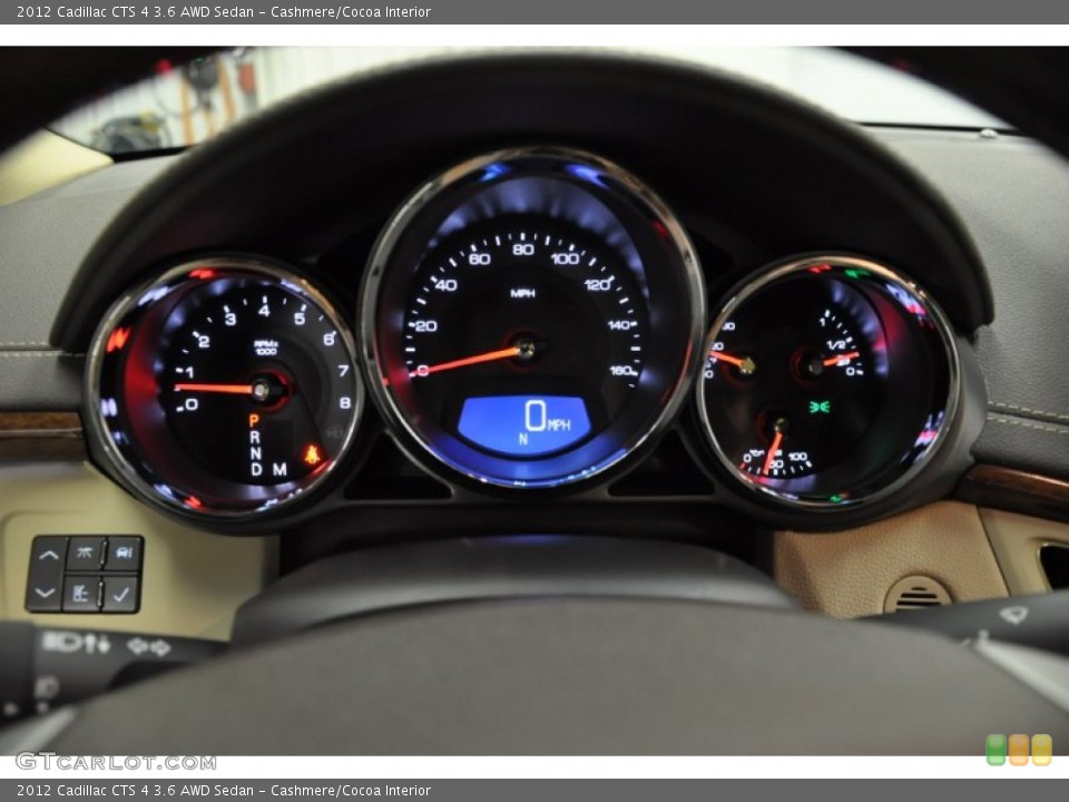 Cashmere/Cocoa Interior Gauges for the 2012 Cadillac CTS 4 3.6 AWD Sedan #57686273
