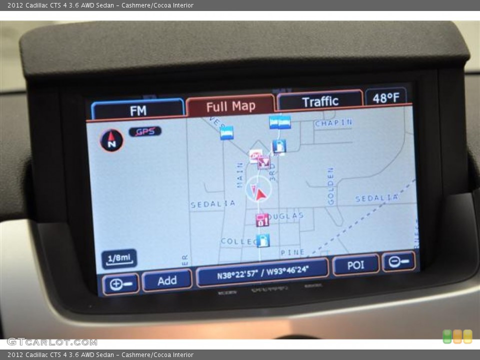 Cashmere/Cocoa Interior Navigation for the 2012 Cadillac CTS 4 3.6 AWD Sedan #57686306